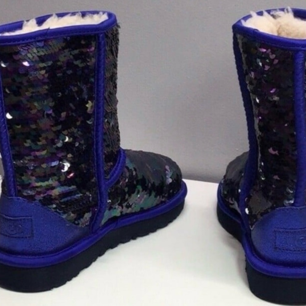 UGG Sequin Boots with Blue Accents